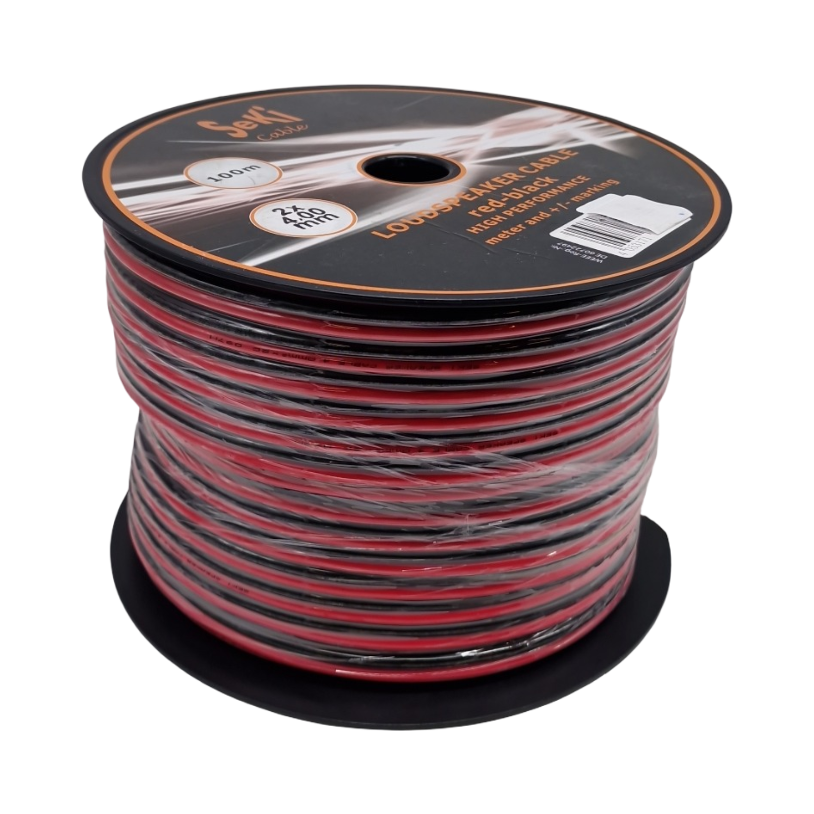 Lautsprecherkabel 2x4,00mm² Kabel rot schwarz 100m Spule