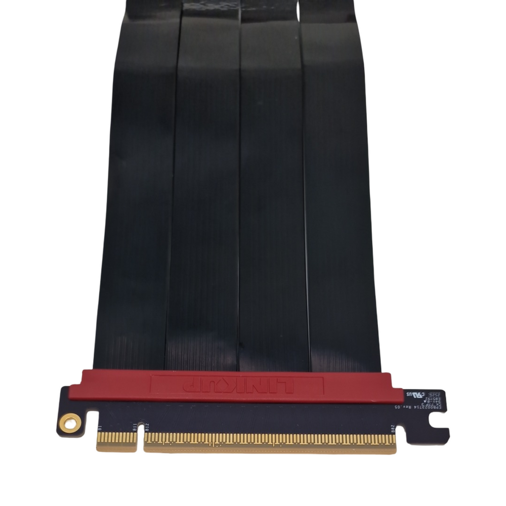 LINKUP AVA5 PCIe 5.0 Riser-Kabel Gerade Schwarz GPU x16 128GB/s Kompatibel mit RTX5090 RX9070 PCIe 4.0 WRX80 WRX90E