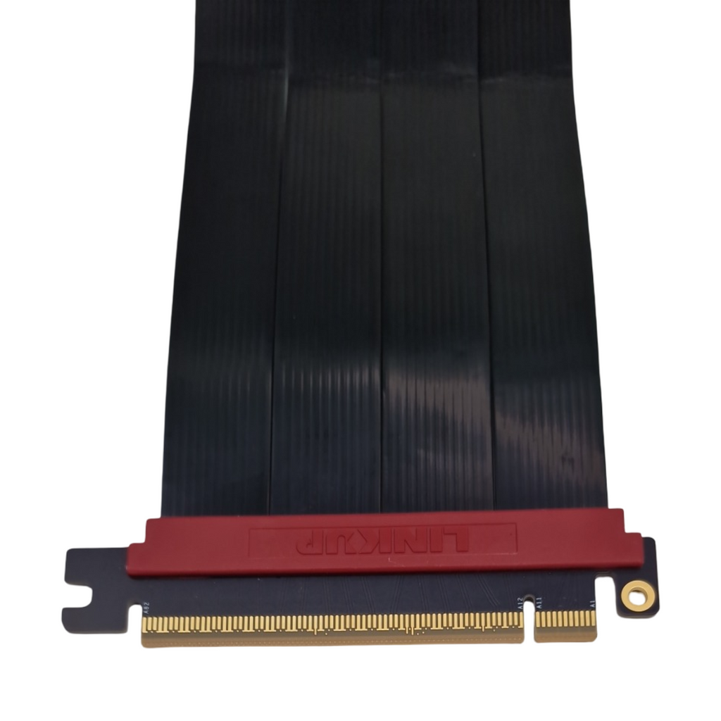 LINKUP AVA5 PCIe 5.0 Riser-Kabel Gerade Schwarz GPU x16 128GB/s Kompatibel mit RTX5090 RX9070 PCIe 4.0 WRX80 WRX90E