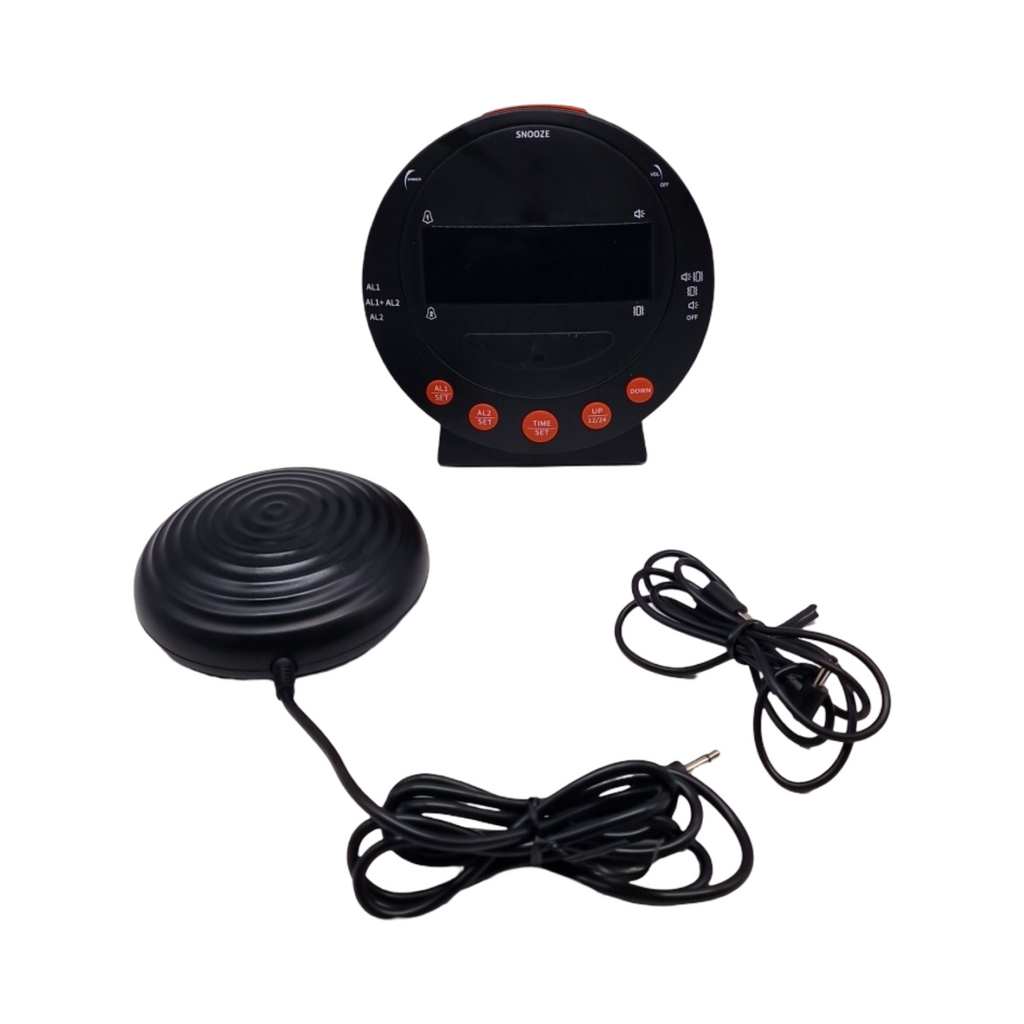Vibrationswecker Digitaluhr mit Bettrüttler 113 dB LED Alarmlicht