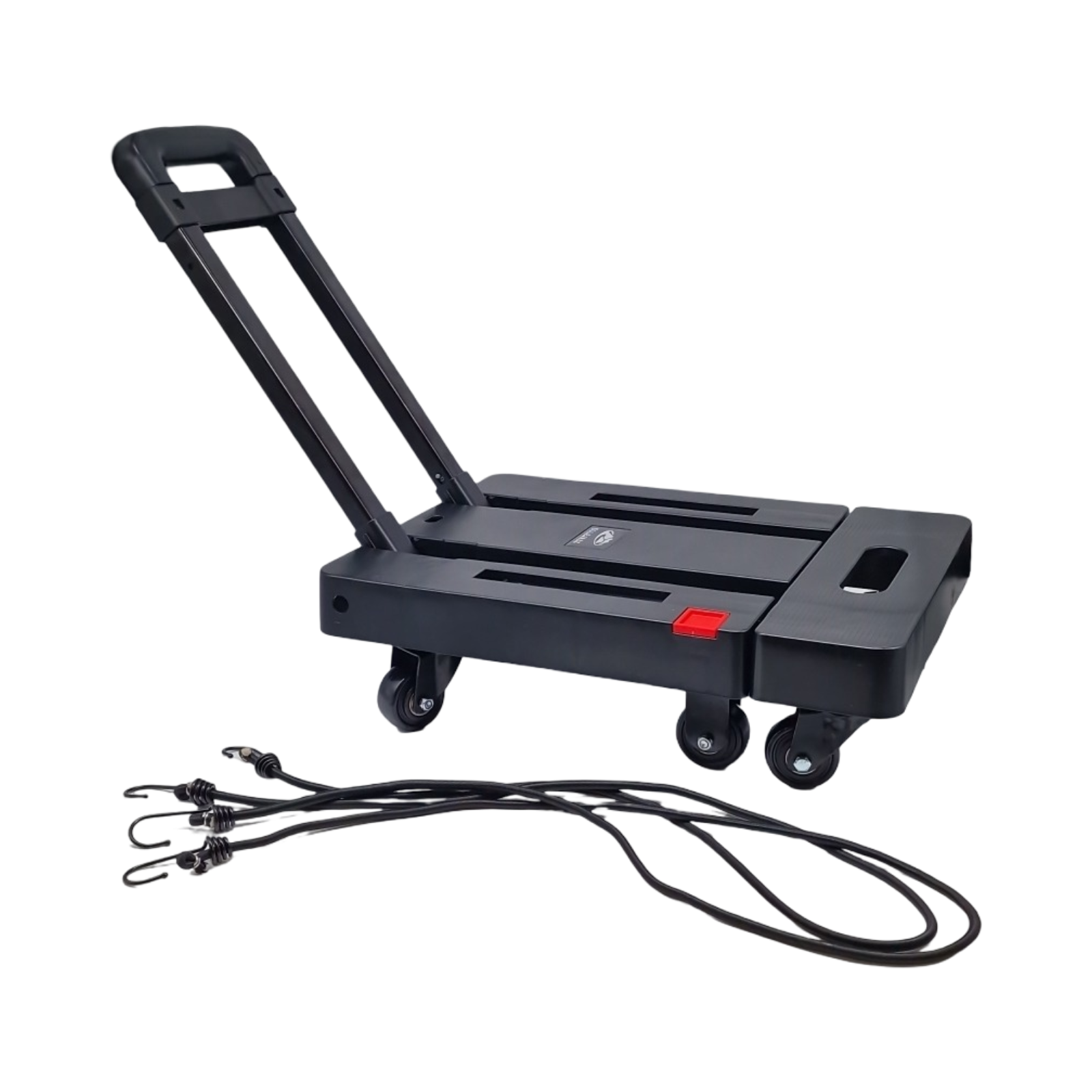 SOLEJAZZ Handtransportwagen klappbar tragbar 227kg 6 Räder 2 Spanngurte für Umzug Gepäck