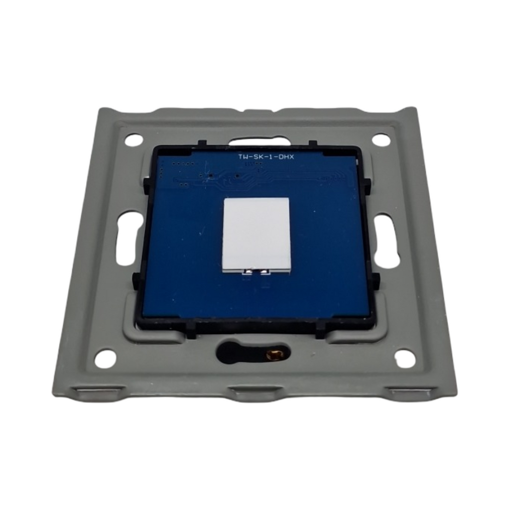 TAWOIA Lichtschalter 1-fach Wandlichtschalter gehärtete Kristallplatte LED-Hintergrundbeleuchtung 110-240V 86x86mm