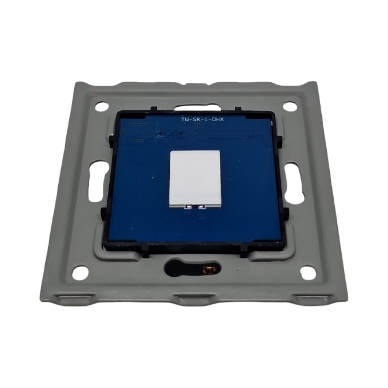 TAWOIA Lichtschalter 1-fach Wandlichtschalter gehärtete Kristallplatte LED-Hintergrundbeleuchtung 110-240V 86x86mm