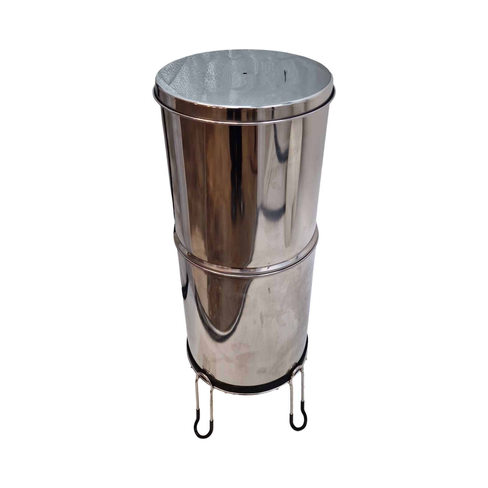 Purewell Wasserfilter 11L Gravitation aus Edelstahl 304 mit 4 Filtereinsätzen Aktivkohle/Fluor visuellem Auslauf