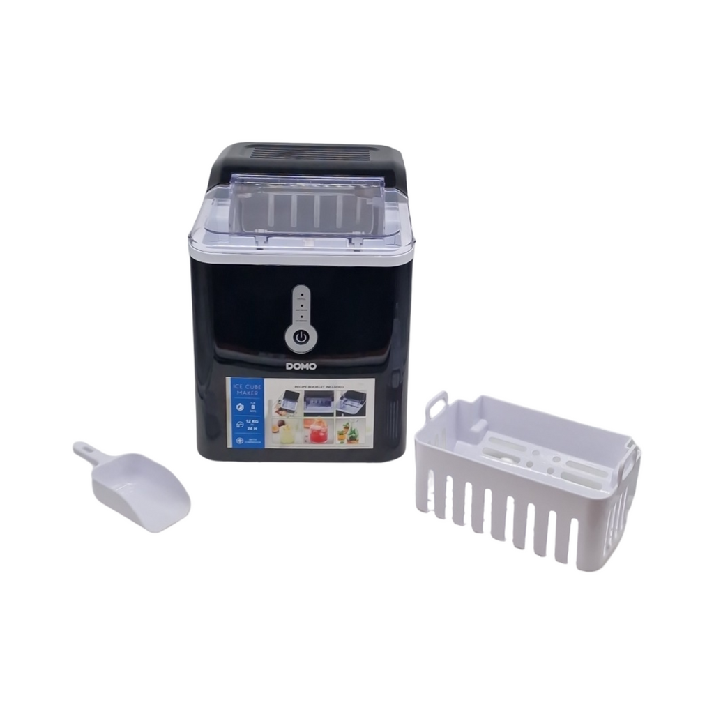DOMO DO9220IB Eiswürfelbereiter Eiswürfelmaschine 12kg pro 24h 1,5L Tank Schwarz