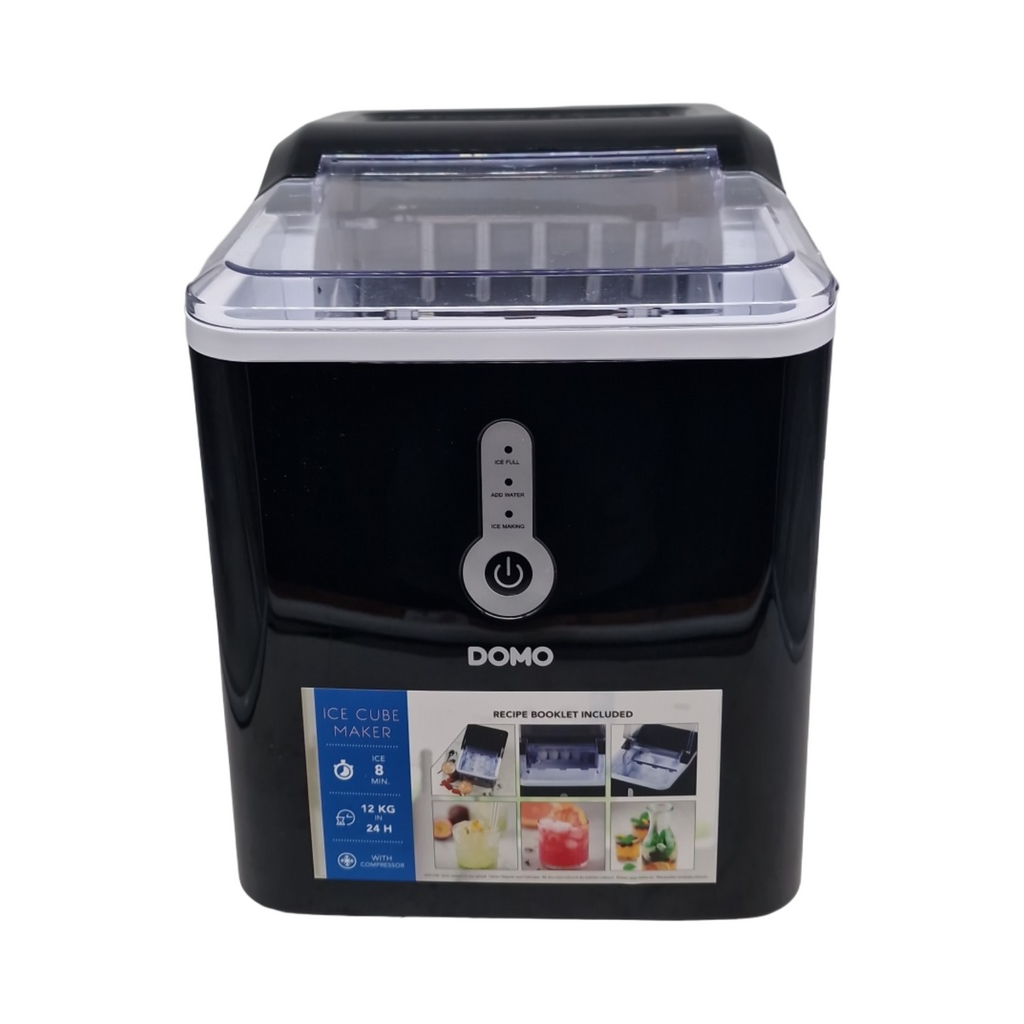 DOMO DO9220IB Eiswürfelbereiter Eiswürfelmaschine 12kg pro 24h 1,5L Tank Schwarz
