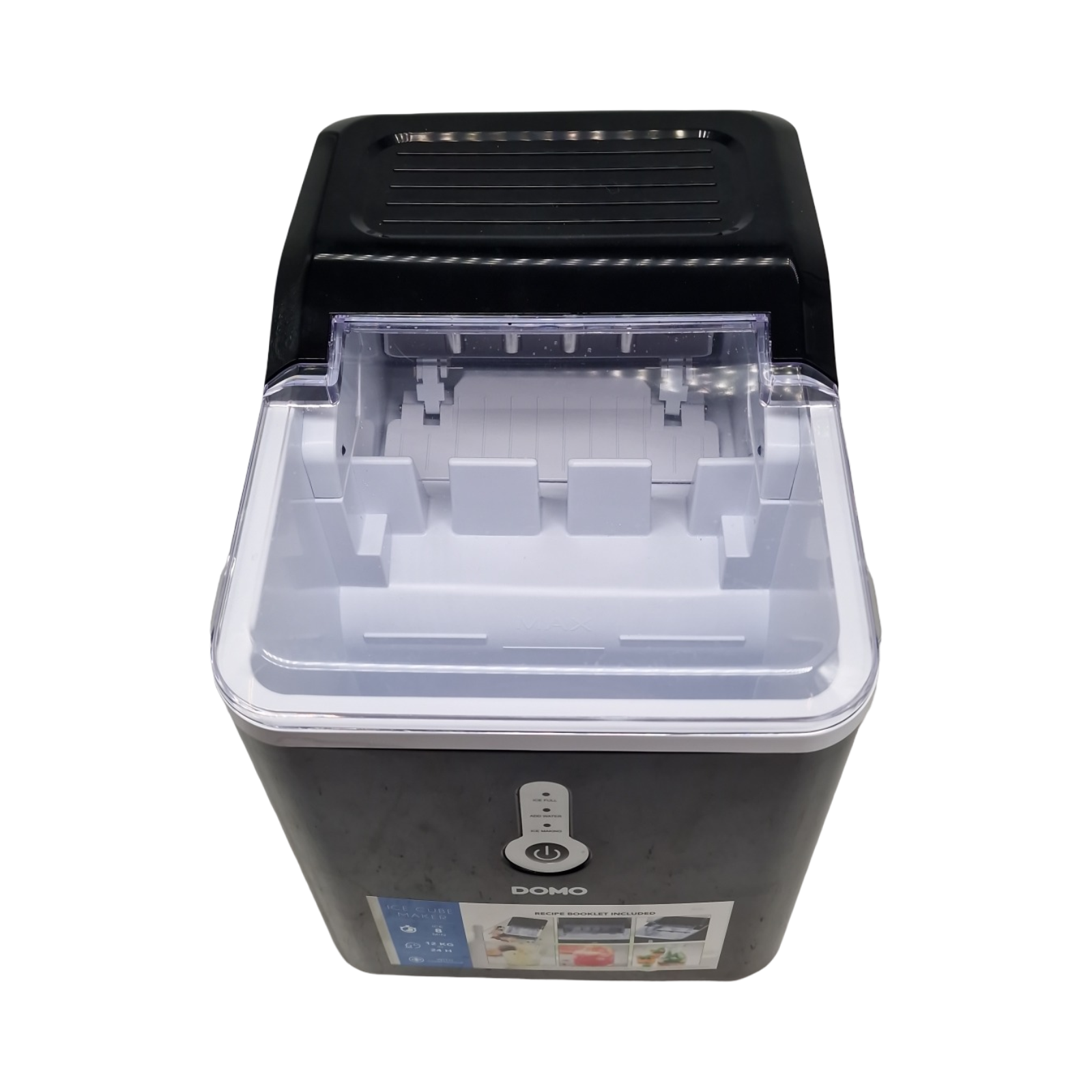 DOMO DO9220IB Eiswürfelbereiter Eiswürfelmaschine 12kg pro 24h 1,5L Tank Schwarz