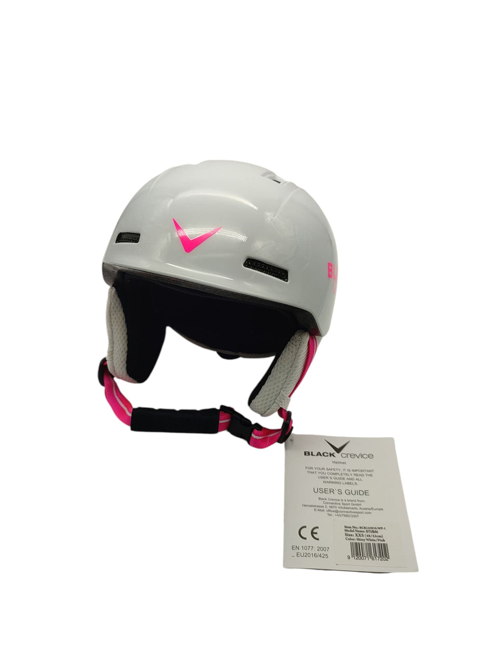 Black Crevice Kinder-Skihelm Stubai, weiß/rosa, 48-52 cm cm
