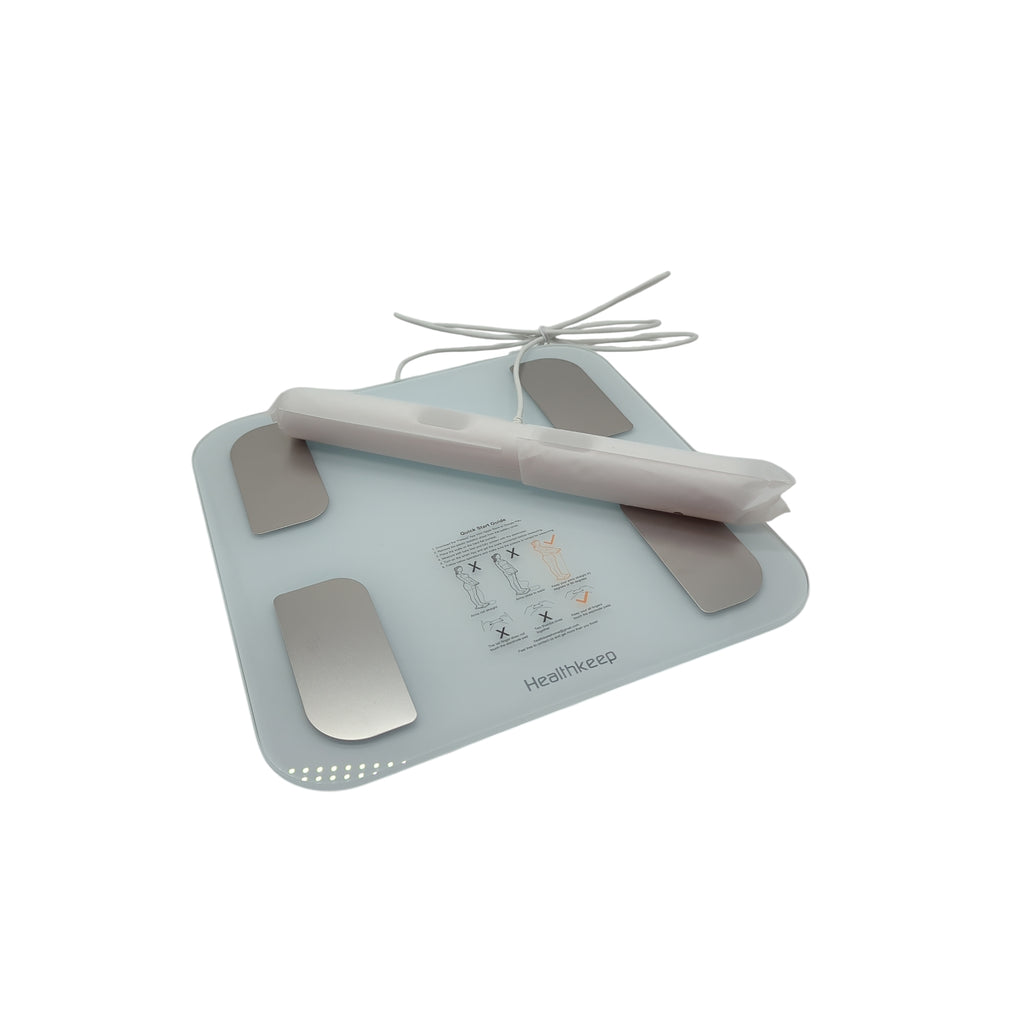 Körperfettwaage Digital Personenwaage Bluetooth mit 8 Elektroden