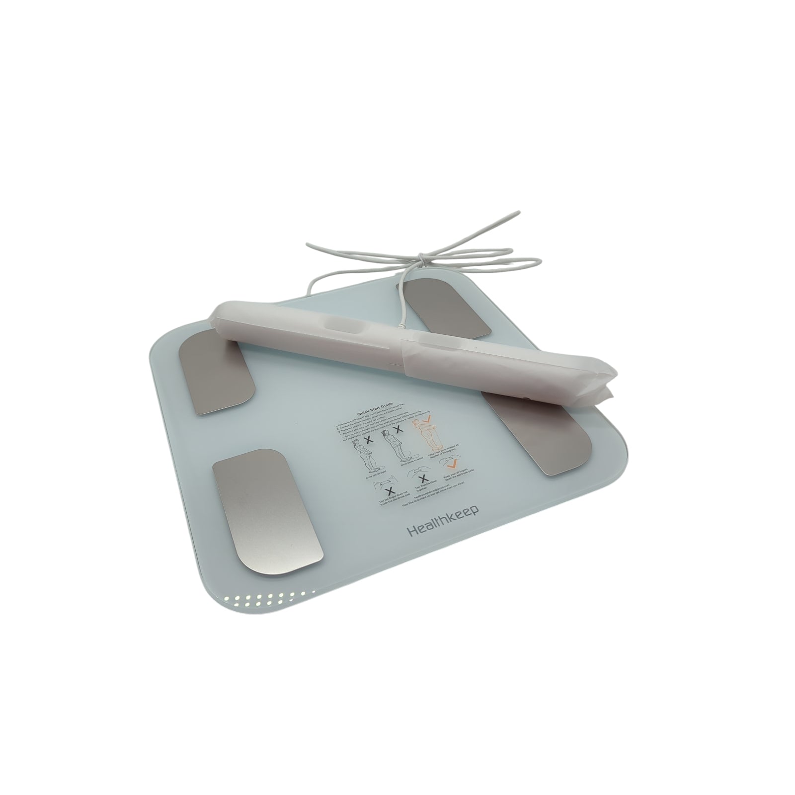 Körperfettwaage Digital Personenwaage Bluetooth mit 8 Elektroden