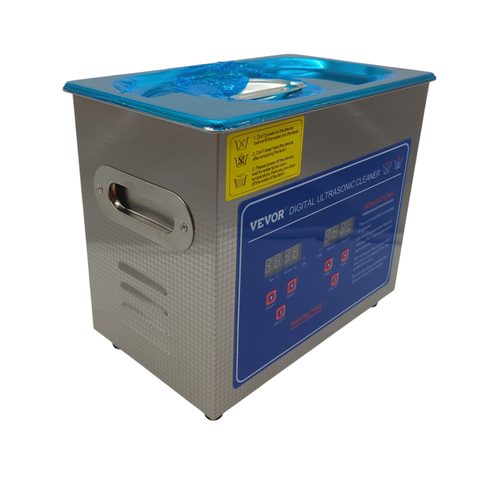 VEVOR MH-020S Ultraschallreiniger Edelstahl 3L grau mit Timer Temperaturanzeige