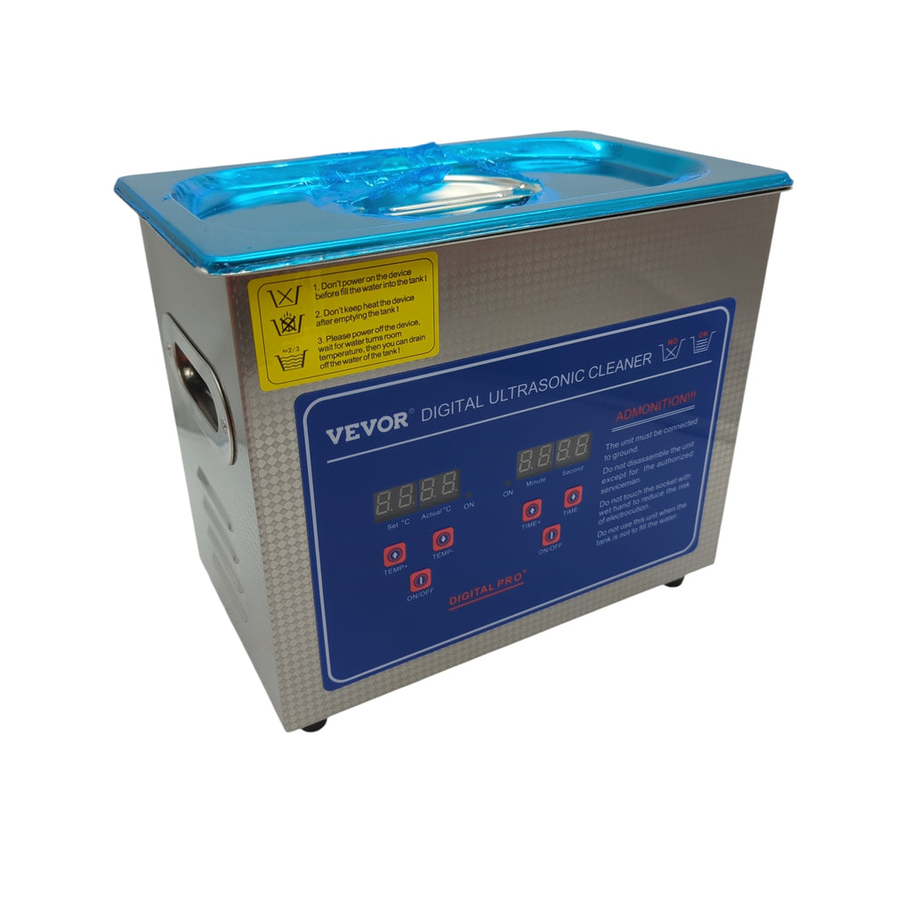 VEVOR MH-020S Ultraschallreiniger Edelstahl 3L grau mit Timer Temperaturanzeige