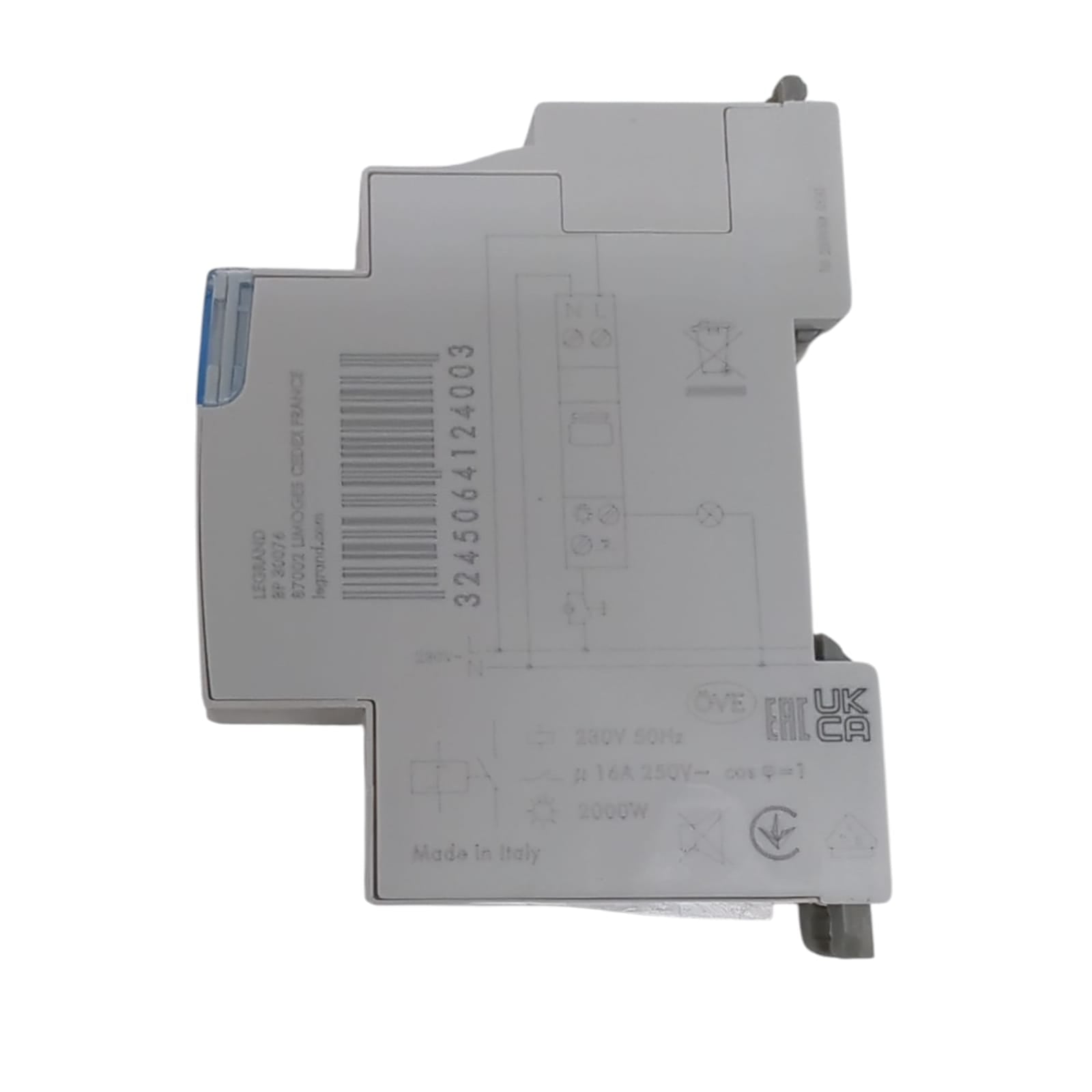 Legrand 412400 einpoliges Verriegelungsrelais geräuschlos 16A