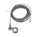 Ejoyous Stahlseil 4mm x 12m Windenseil mit Haken verzinkt 12T Forstseil Edelstahl