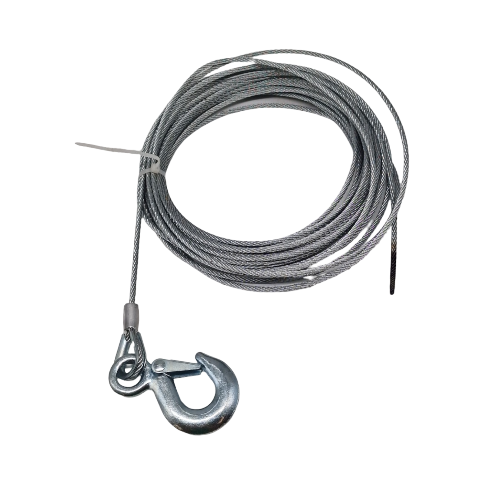 Ejoyous Stahlseil 4mm x 12m Windenseil mit Haken verzinkt 12T Forstseil Edelstahl