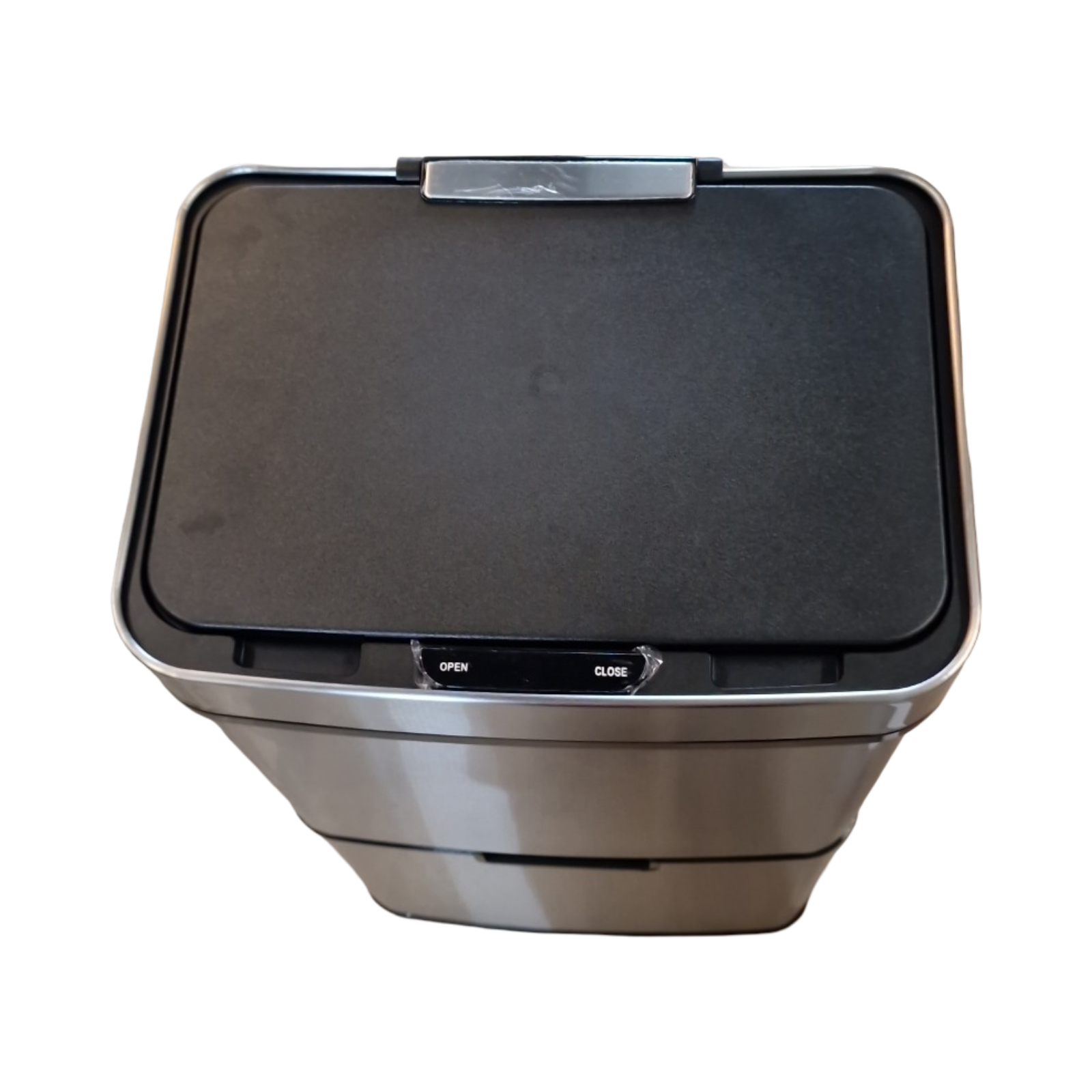 Gardtech Abfalleimer 62L Automatisch Sensor-Mülleimer 3 Fächer Softclose-Deckel Klemmring Edelstahl Küche