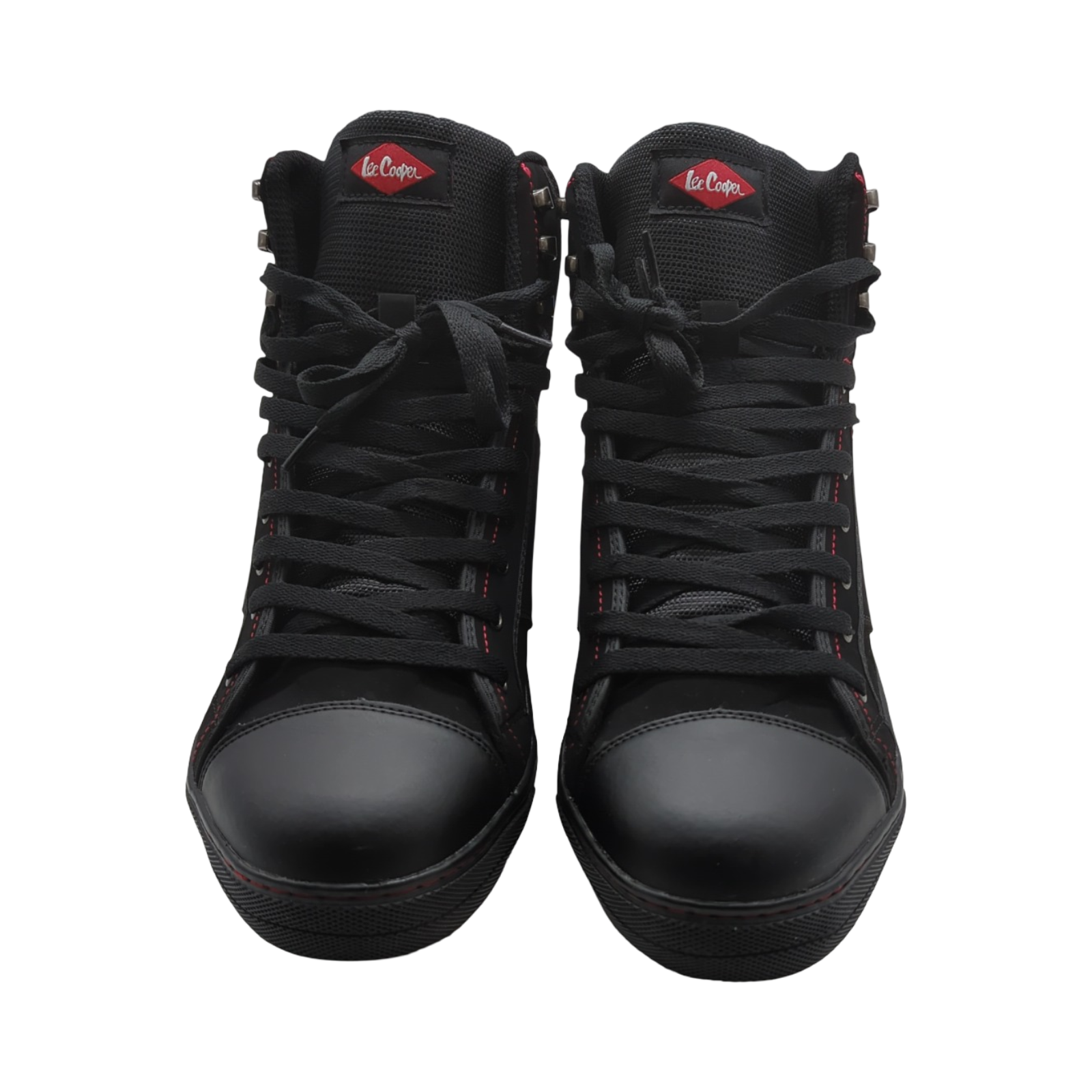 Lee Cooper Unisex Arbeitsschuhe Retro Stil Trainer Stiefel SB SRA Schwarz Größe 46