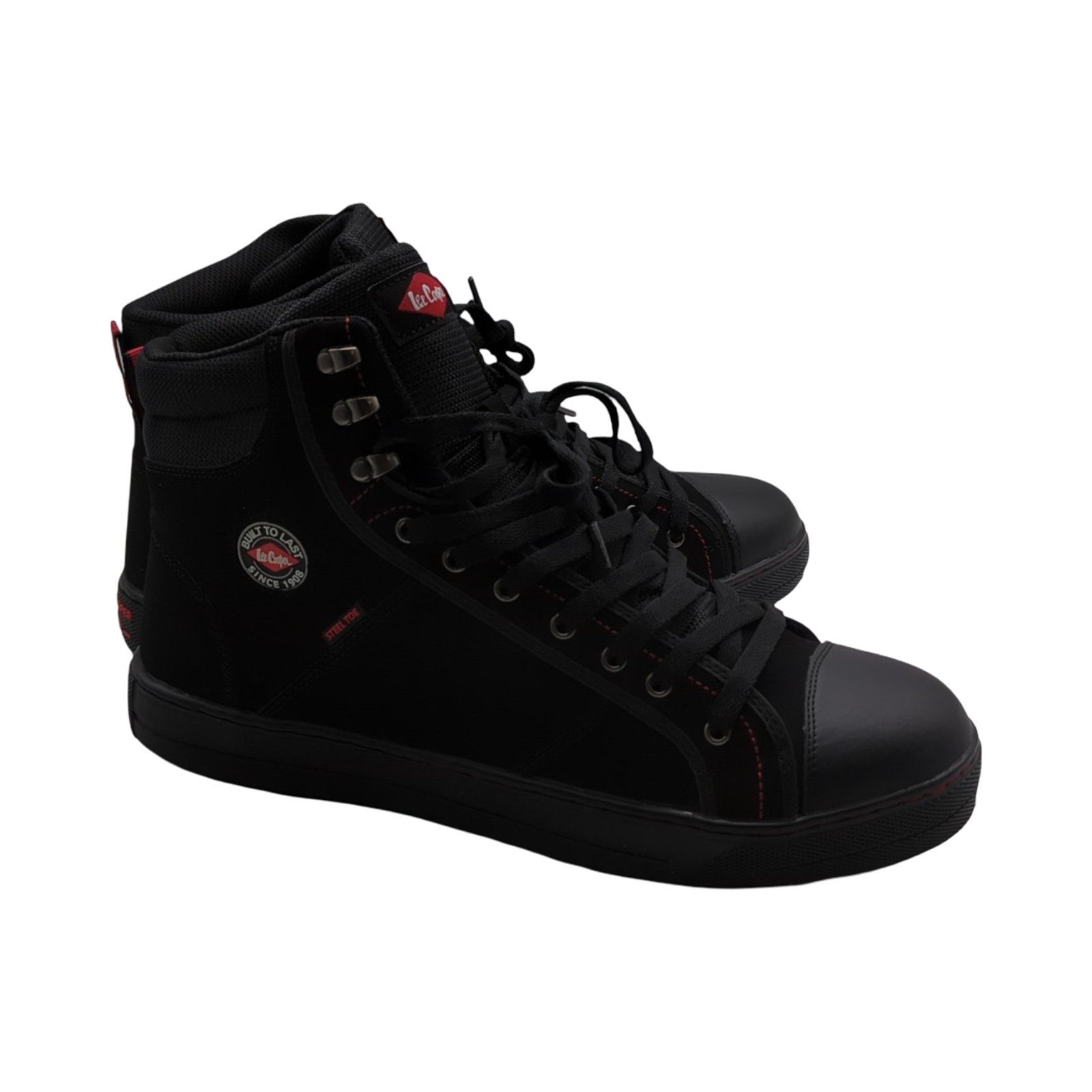 Lee Cooper Unisex Arbeitsschuhe Retro Stil Trainer Stiefel SB SRA Schwarz Größe 46