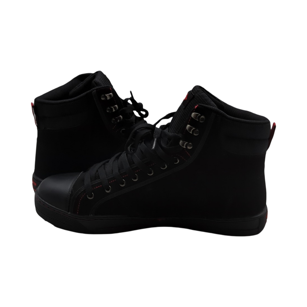 Lee Cooper Unisex Arbeitsschuhe Retro Stil Trainer Stiefel SB SRA Schwarz Größe 46