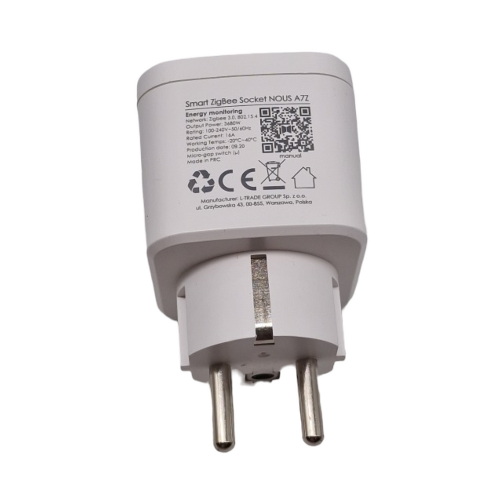 NOUS A7Z ZigBee Smart Steckdose 16A Energieüberwachung App Sprachsteuerung Zeitplan Timer Alexa Google Home Home Assistant