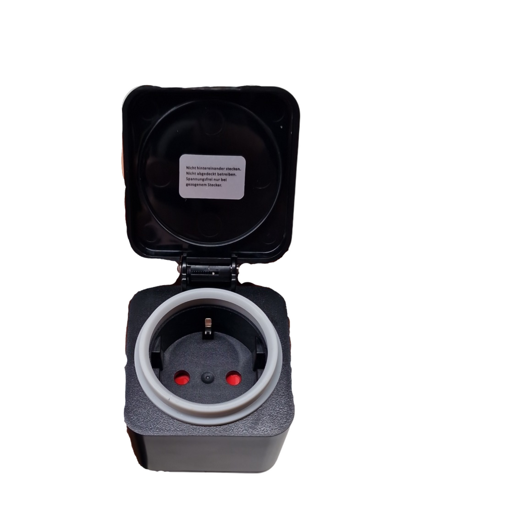 Innr Zigbee Smart Außensteckdose Outdoor Steckdose mit Strommessung Zigbee Repeater kompatibel mit Hue Alexa IP54