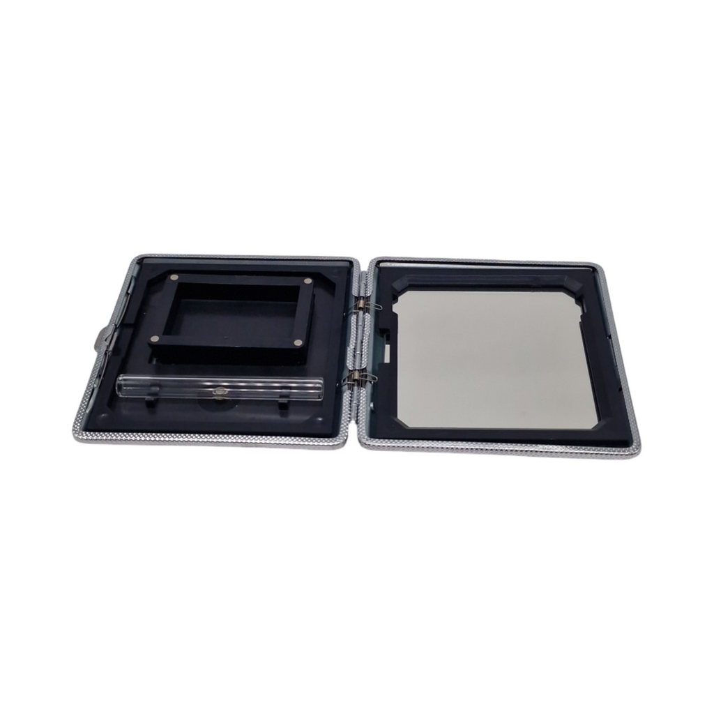 The Richman Premium Schnupfset magnetisch luxuriös diskret Glas-Ziehröhrchen Spiegel
