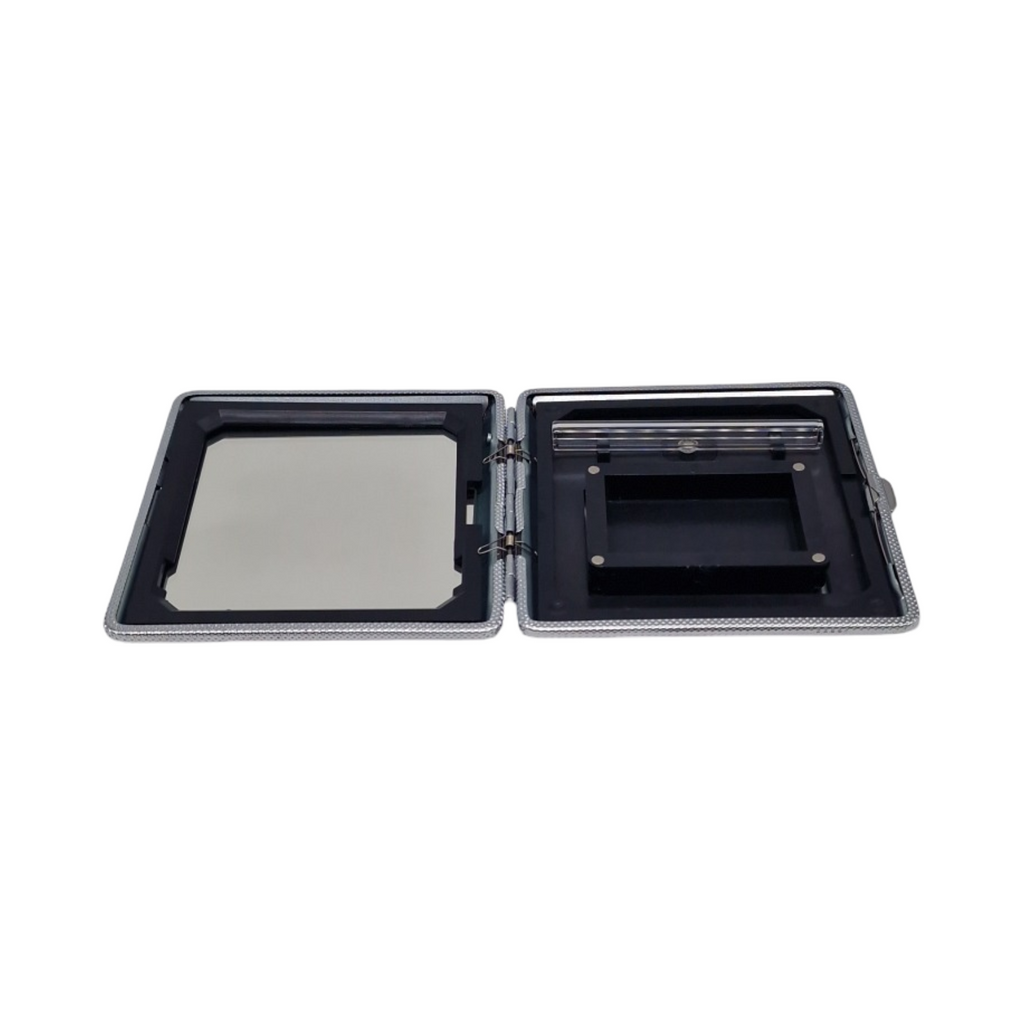 The Richman Premium Schnupfset magnetisch luxuriös diskret Glas-Ziehröhrchen Spiegel