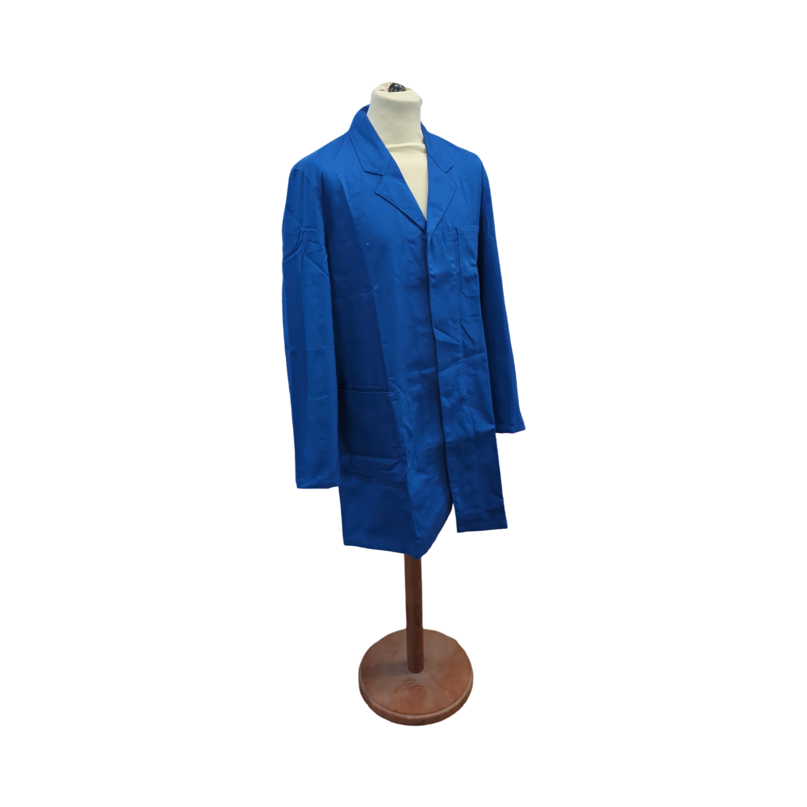 BP Workwear Basic 1310-150-13 Arbeitsmantel reines Baumwolle versteckte Knopfleiste normale Passform blau Größe 48/50