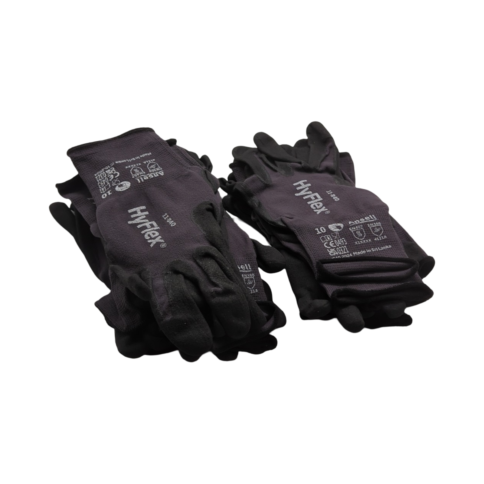 HyFlex 11-840 Arbeitshandschuhe Nitril-Beschichtung rutschfest 12 Paar