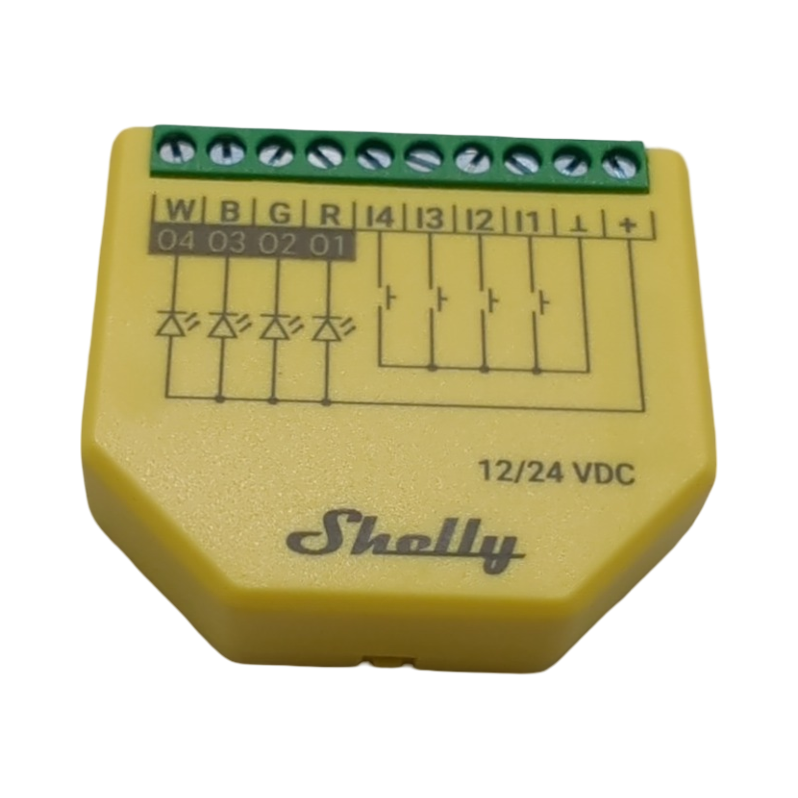 Shelly Plus RGBW PM WLAN LED-Controller 12-24 VDC Dimmer Leistungsmessung 3 Beleuchtungsprofile