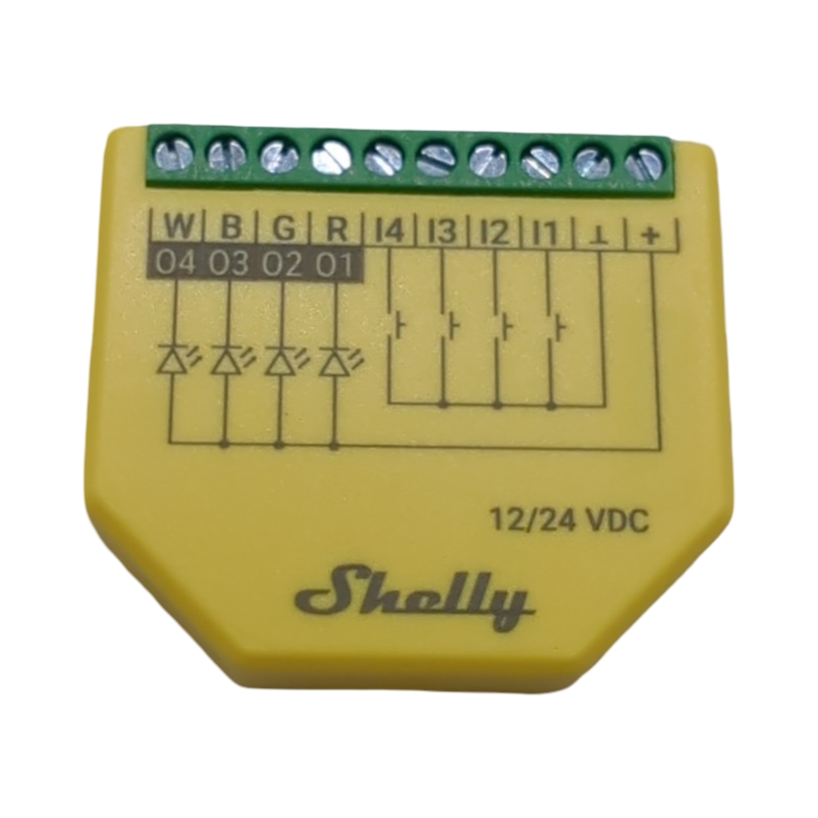 Shelly Plus RGBW PM WLAN LED-Controller 12-24 VDC Dimmer Leistungsmessung 3 Beleuchtungsprofile