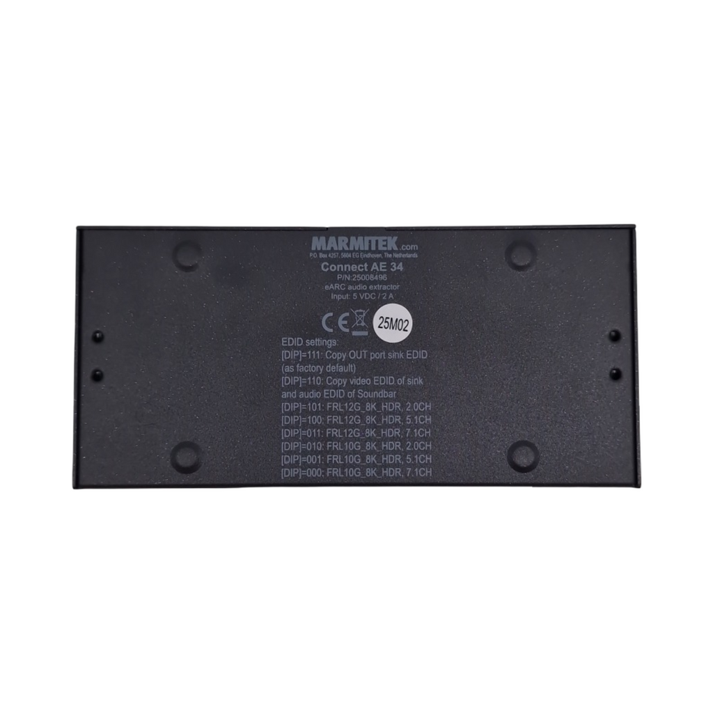 Marmitek Connect AE34 HDMI Audio Extractor 8K 60Hz Konverter für AV-Receiver und Soundbar Schwarz 7.1 Kanäle