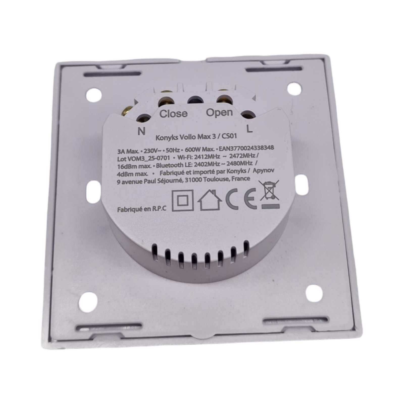 Konyks Vollo Max 3 Set 2er Pack Smart Schalter für Rollläden einfache Installation Sprachsteuerung Alexa Google Siri