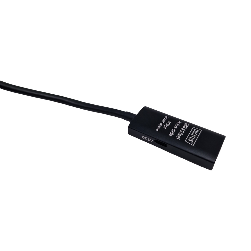 DIGITUS USB 3.2 Gen 1 Verlängerungskabel aktiv 10m Schwarz bis 5 Gbit/s