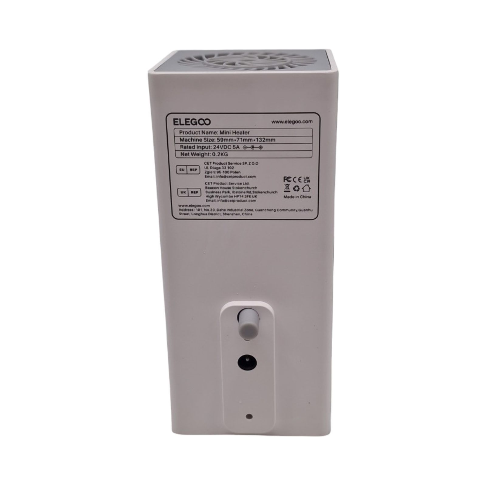 ELEGOO Mini Heizung mit Luftfilterung für Resin 3D Drucker intelligente Temperatur Controller kompatibel mit MSLA DL