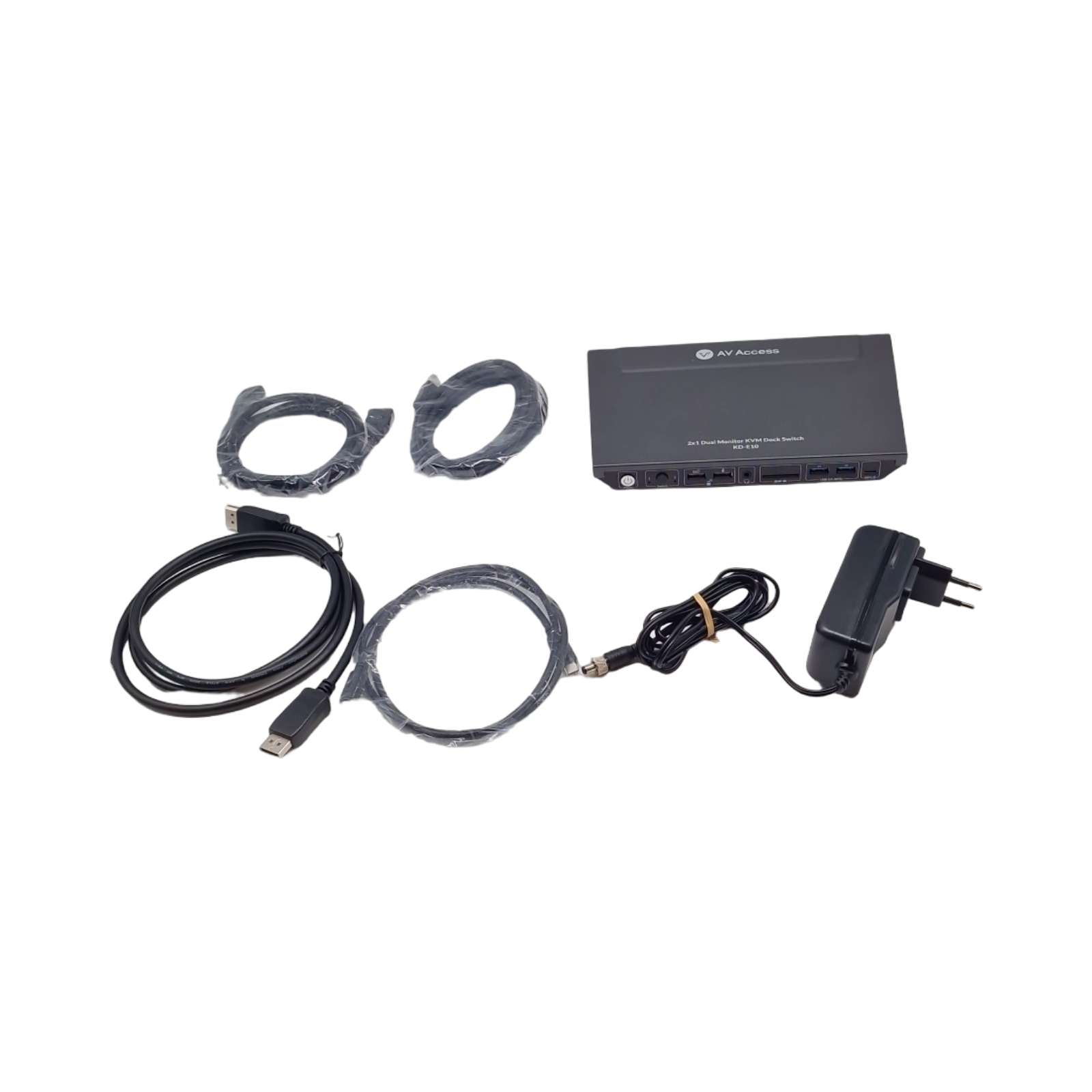 AV Access Dockingstation KVM Switch 100W Aufladung Dual Monitor 4K@60Hz HDMI USB 3.0 USB-C 1G Ethernet EDID