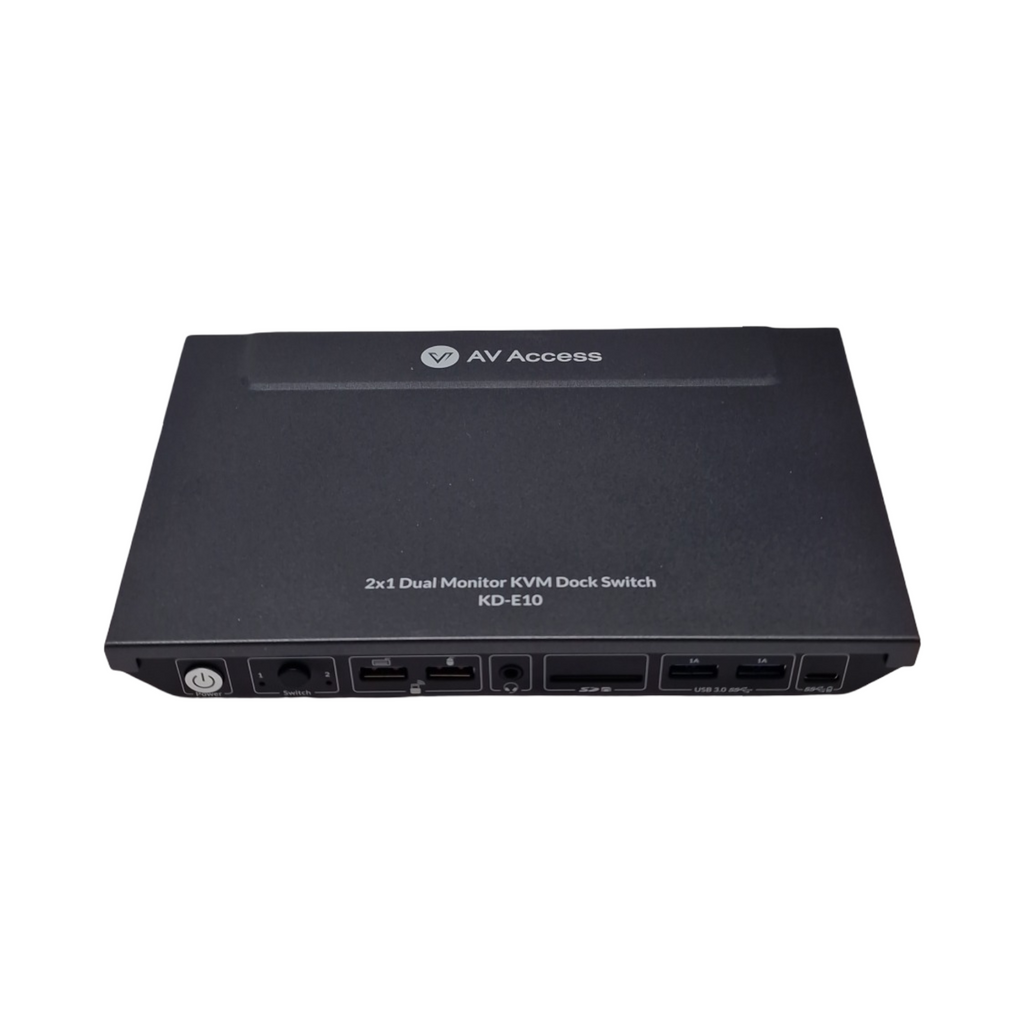 AV Access Dockingstation KVM Switch 100W Aufladung Dual Monitor 4K@60Hz HDMI USB 3.0 USB-C 1G Ethernet EDID