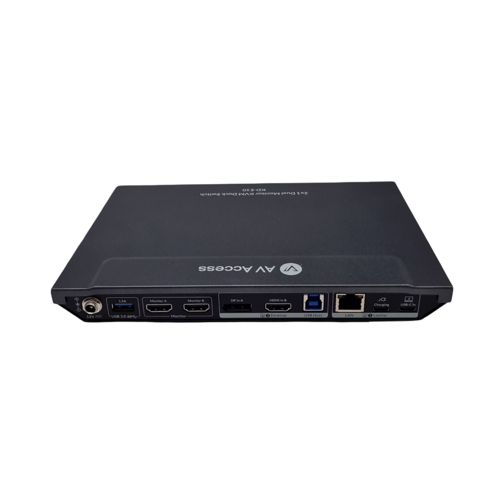AV Access Dockingstation KVM Switch 100W Aufladung Dual Monitor 4K@60Hz HDMI USB 3.0 USB-C 1G Ethernet EDID