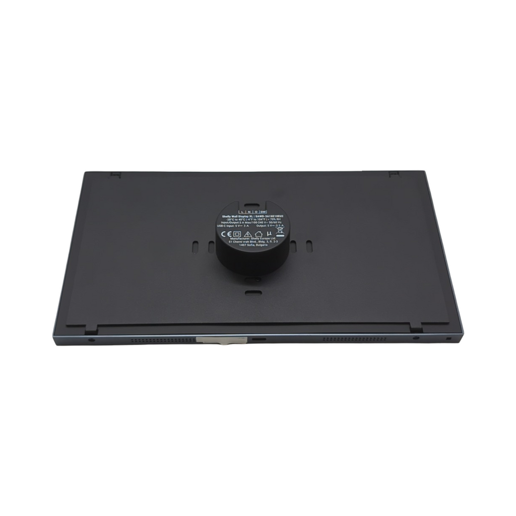 Shelly Wall Display XL Smart-Home-Bedienfeld 10.1 Zoll Silber WLAN Vier Tasten integriertes 5A-Relais LUX-Sensor Neutralleiter erforderlich