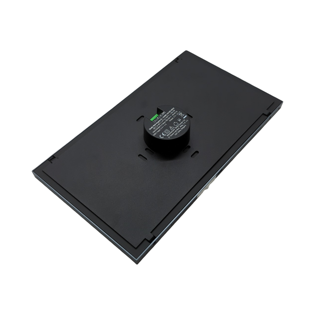 Shelly Wall Display XL Smart-Home-Bedienfeld 10.1 Zoll Silber WLAN Vier Tasten integriertes 5A-Relais LUX-Sensor Neutralleiter erforderlich