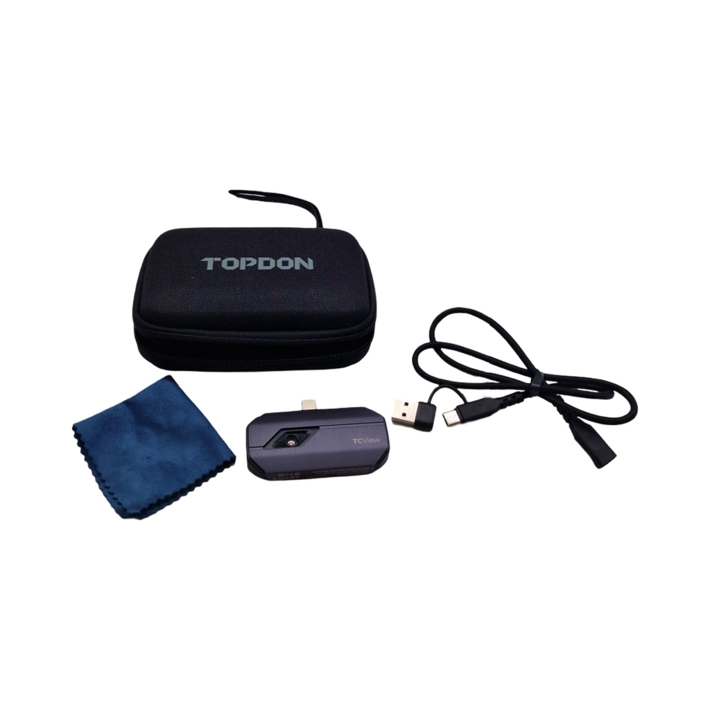 TOPDON TC002 Wärmebildkamera iOS 512x384 Superauflösung 40mK Wärmeempfindlichkeit 3 Wärmemessungen 11 Farbpaletten