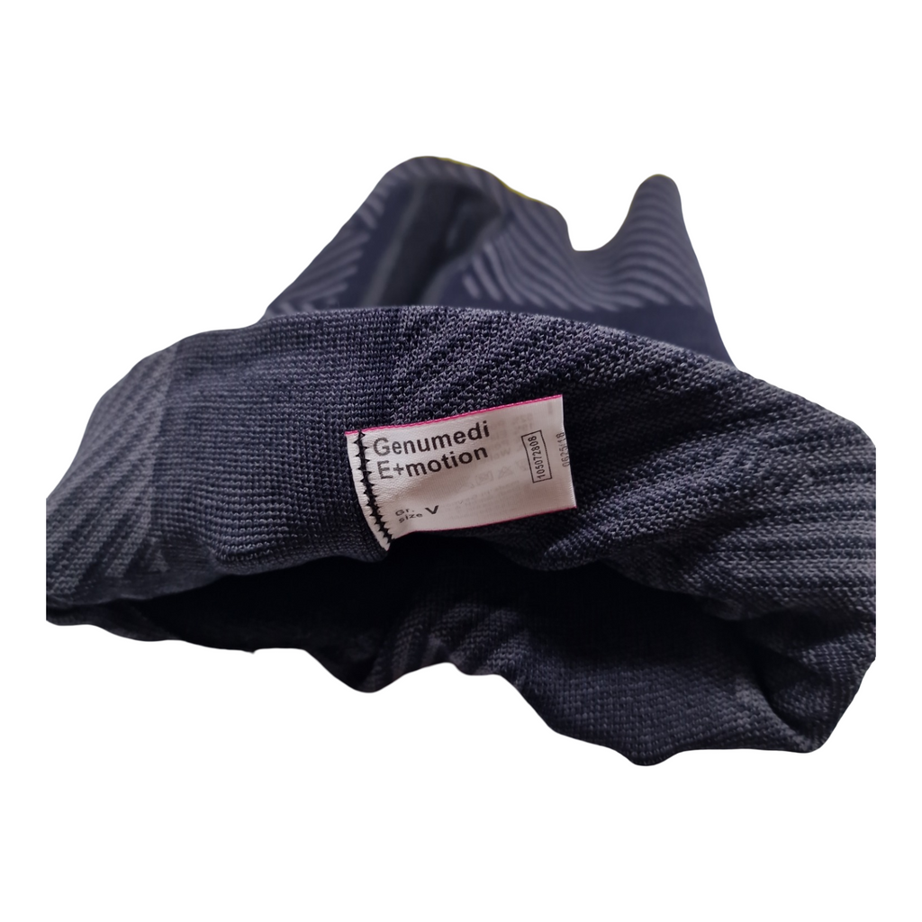 medi Genumedi E+motion 3.0 Kniebandage sportlich 3D Silikon-Quarz Pelotte Perfect-Fit Haftband Größe V