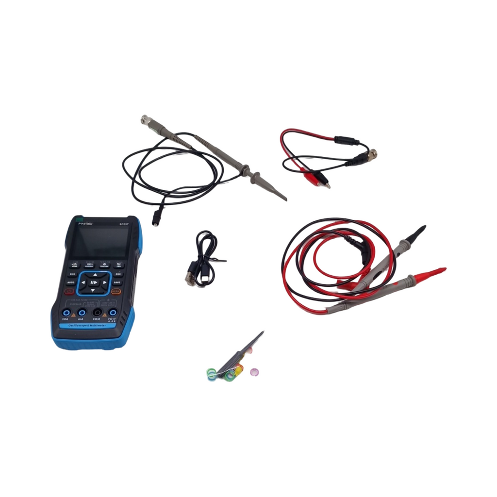 Handheld Digital Oszilloskop 2 Kanäle 10 MHz Bandbreite 50 MSa/s 3-in-1 10000 Zählungen Spannung Strom