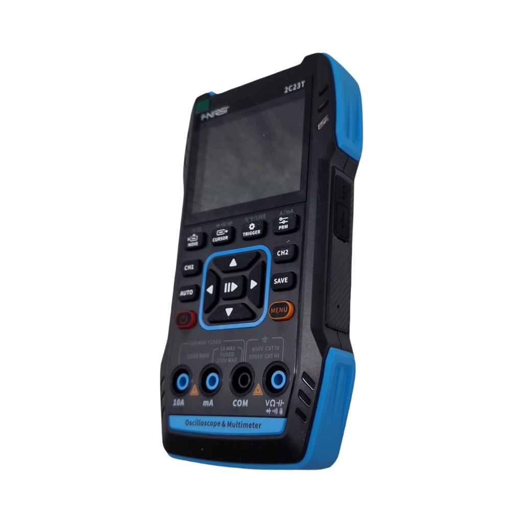 Handheld Digital Oszilloskop 2 Kanäle 10 MHz Bandbreite 50 MSa/s 3-in-1 10000 Zählungen Spannung Strom
