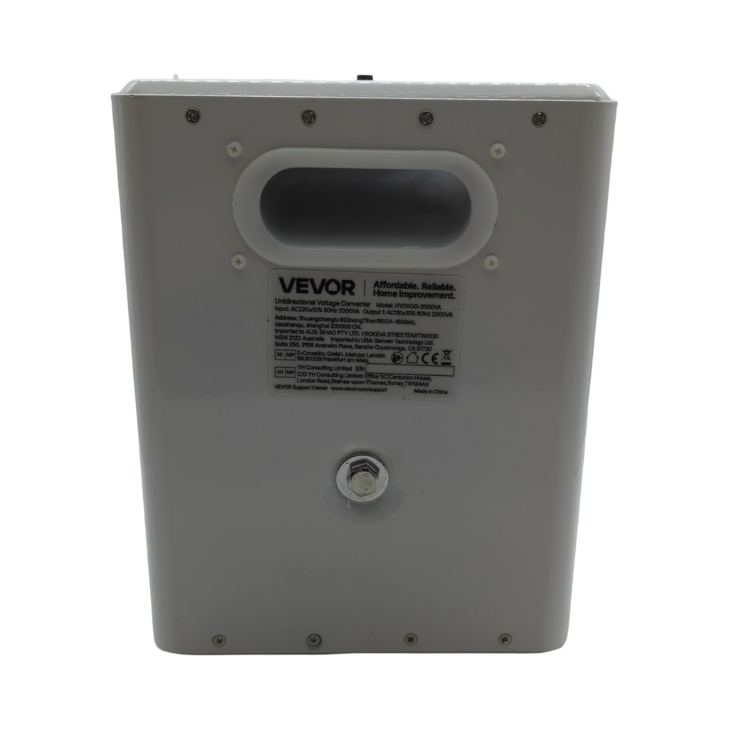 VEVOR Spannungswandler Abwärts, 2000 VA, Hochleistungs-Konverter, 220 V auf 110 V Leistungstransformator, mit 2 US-Steckdosen, USB-Ausgang, LCD-Dis...