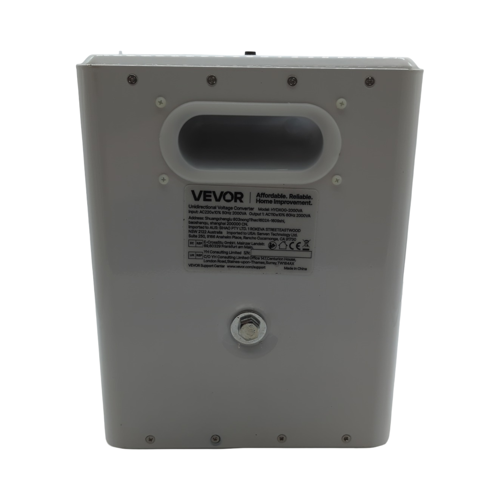 VEVOR Spannungswandler Abwärts, 2000 VA, Hochleistungs-Konverter, 220 V auf 110 V Leistungstransformator, mit 2 US-Steckdosen, USB-Ausgang, LCD-Dis...
