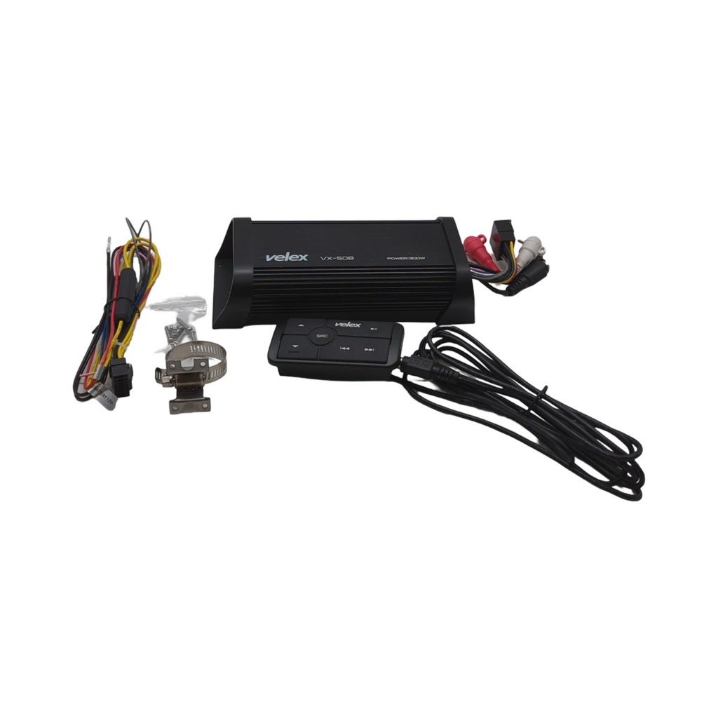 Bluetooth Verstärker 4 Kanal Klasse D 300W Bridgeable Amp Stereo für Boote UTV Golfwagen Autos