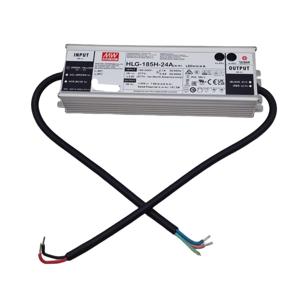 MEAN WELL HLG-185H-24A LED-Netzteil 185W 24V IP65 Spannung und Strom einstellbar