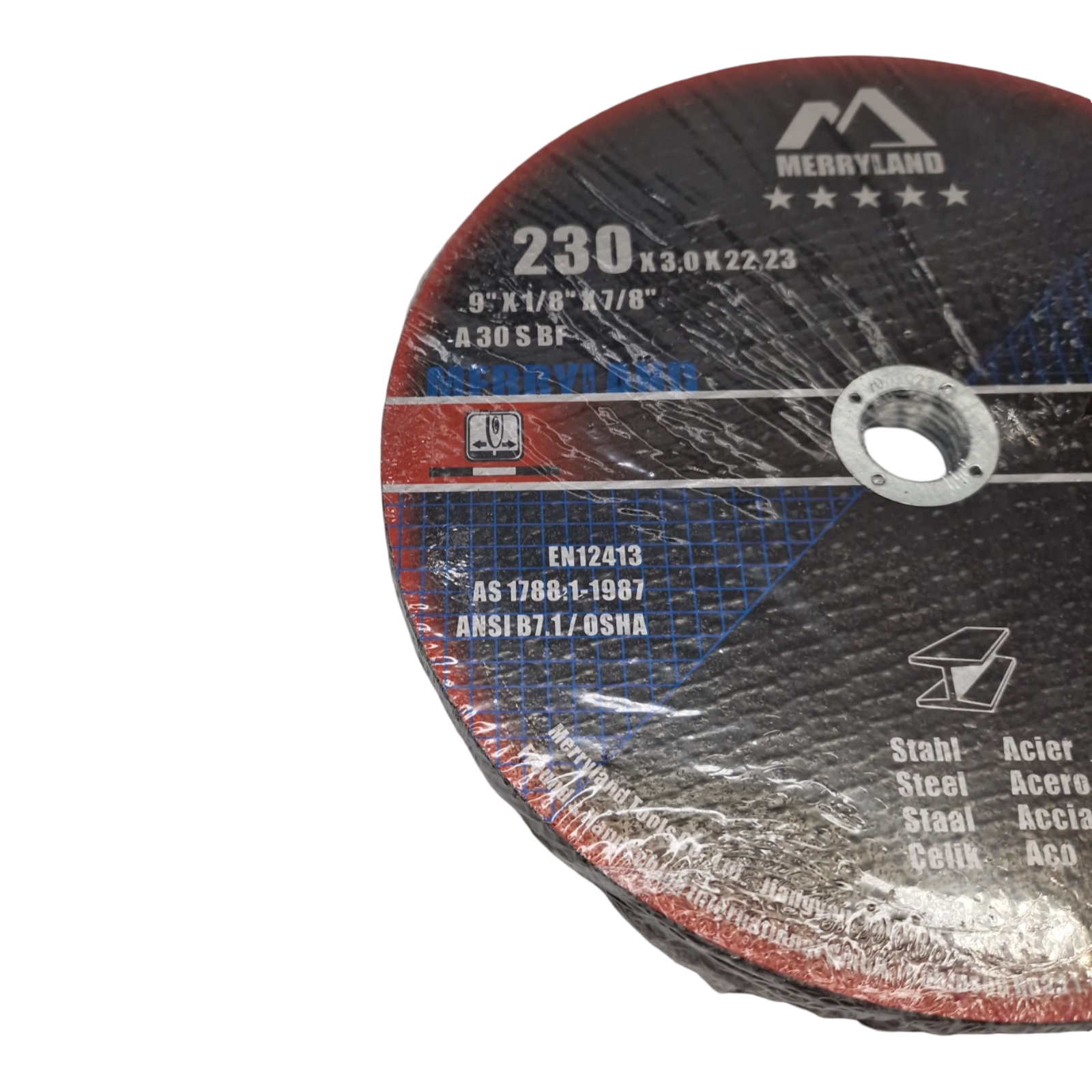 Merryland Trennscheibe 230 X 3,0 Metall Edelstahl Winkelschleifer 25 Stück