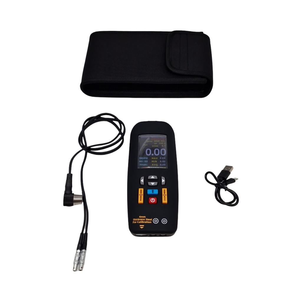 Ultraschall Dickenmessgerät Digital Dickentester wiederaufladbar 2,8 Zoll Farb-LCD für Metall Material 1-300mm
